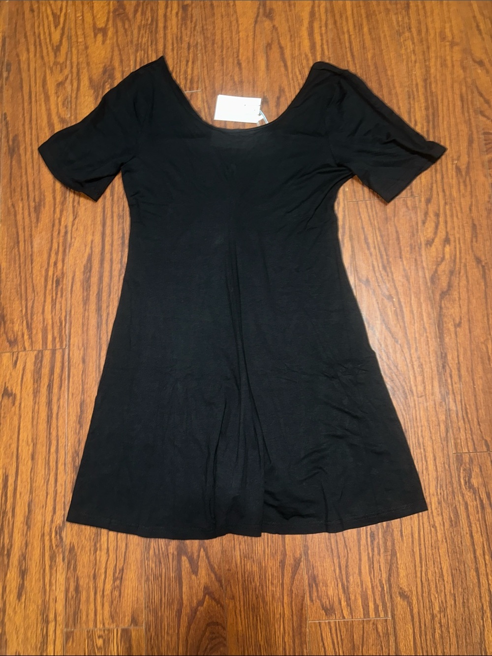 Women's Black Reversible Short Sleeve Dress